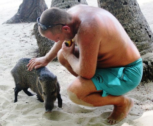 Tom / St Francis working his Beast Magic...