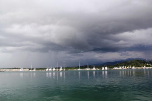 Marina Pez Vela / Sailfish Marina, preparing for the Daily Downpour.
