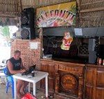 Tom catching some Internet at the Elefante&nbsp;Bar