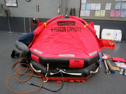 This particular raft model is favored by the US Coast Gurd for their rescues