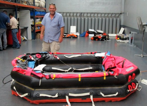 Tom sizing it up. I'm sure six people would be a little cramped...