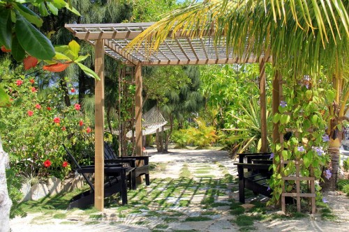 Peaceful corner to relax just three steps from the boat